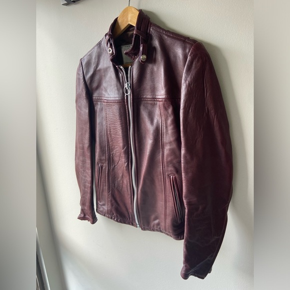 Oxblood vintage leather jacket - Picture 9 of 16